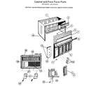 Kenmore 2538765084 cabinet and front panel diagram