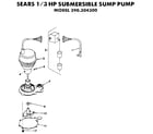 Craftsman 390304300 sears 1/3 hp submersible sump pump diagram