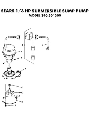Sears 1/3 hp submersible sump pump