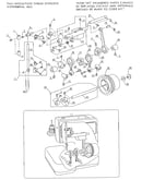Overlock sew machine, two needle/four thread overlock