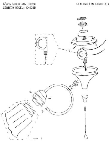 Ceiling fan light kit