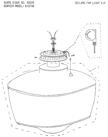 Ceiling fan light kit