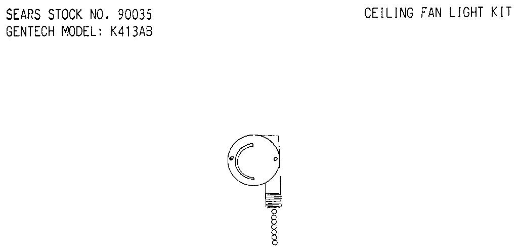 Ceiling fan light kit