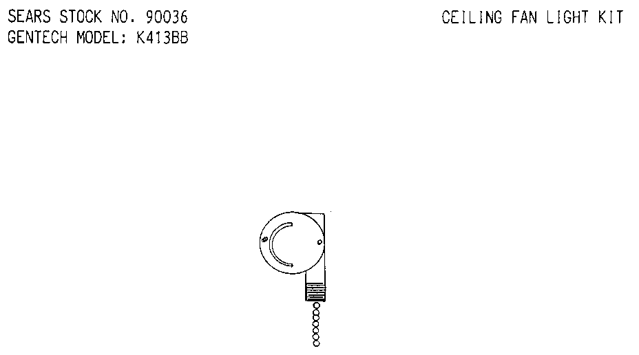 Ceiling fan light kit