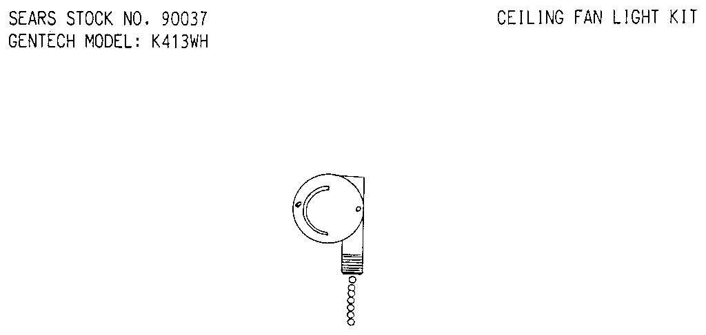 Ceiling fan light kit
