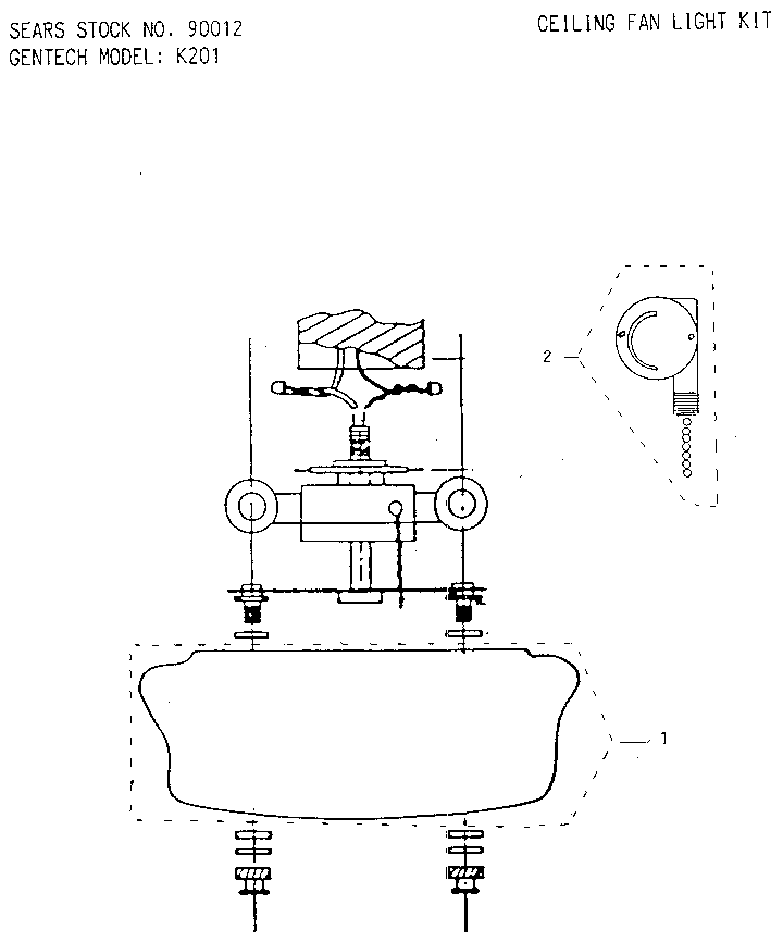 Ceiling fan light kit