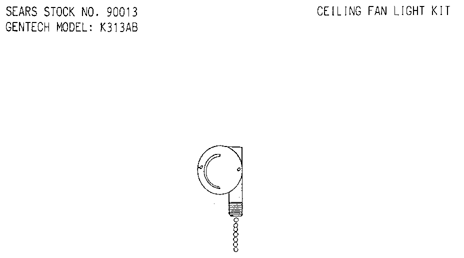 Ceiling fan light kit