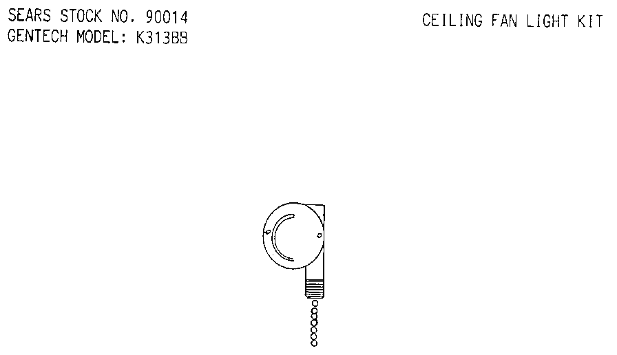 Ceiling fan light kit
