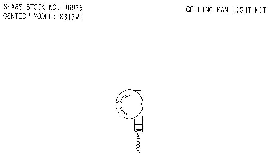 Ceiling fan light kit