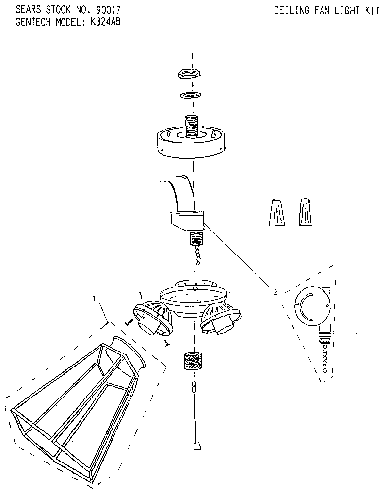 Ceiling fan light kit
