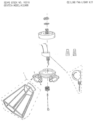 Ceiling fan light kit