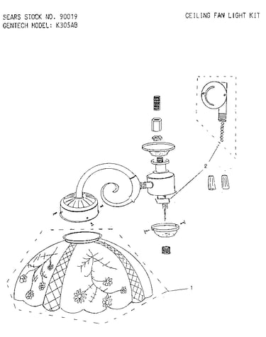 Ceiling fan light kit
