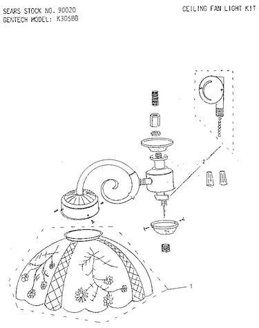 Ceiling fan light kit