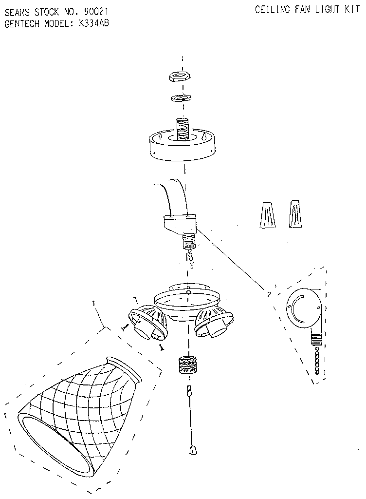 Ceiling fan light kit