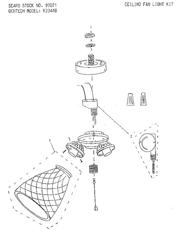 Ceiling fan light kit
