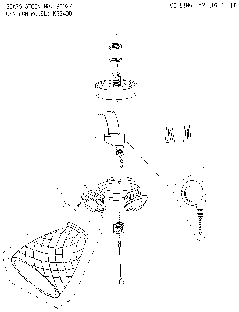 Ceiling fan light kit