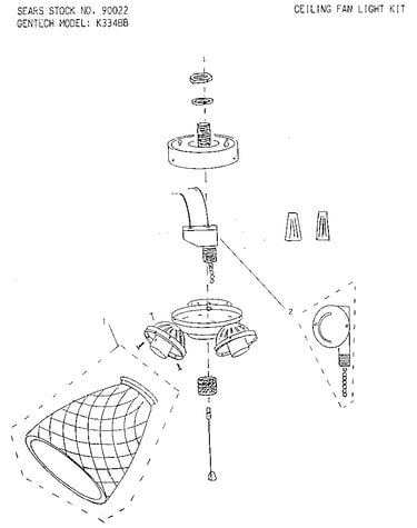 Ceiling fan light kit
