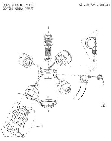 Ceiling fan light kit
