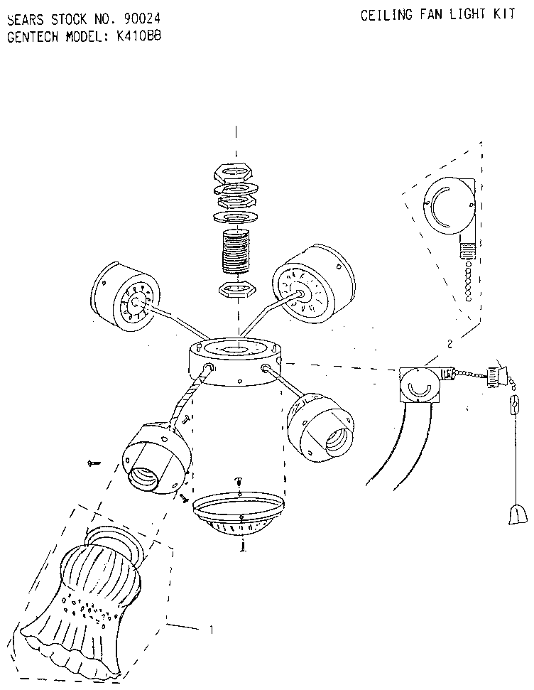 Ceiling fan light kit