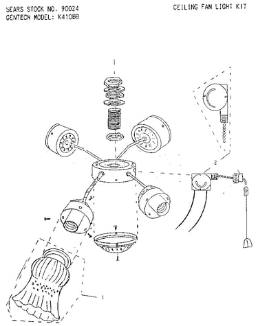 Ceiling fan light kit