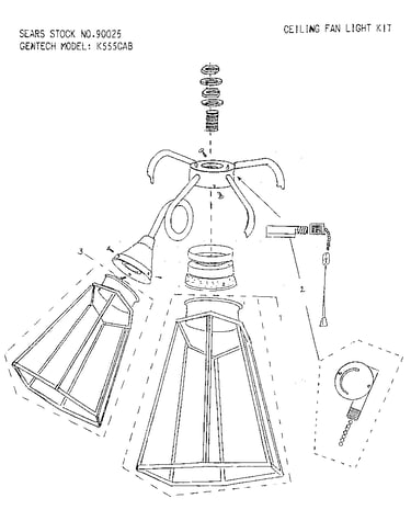 Ceiling fan light kit