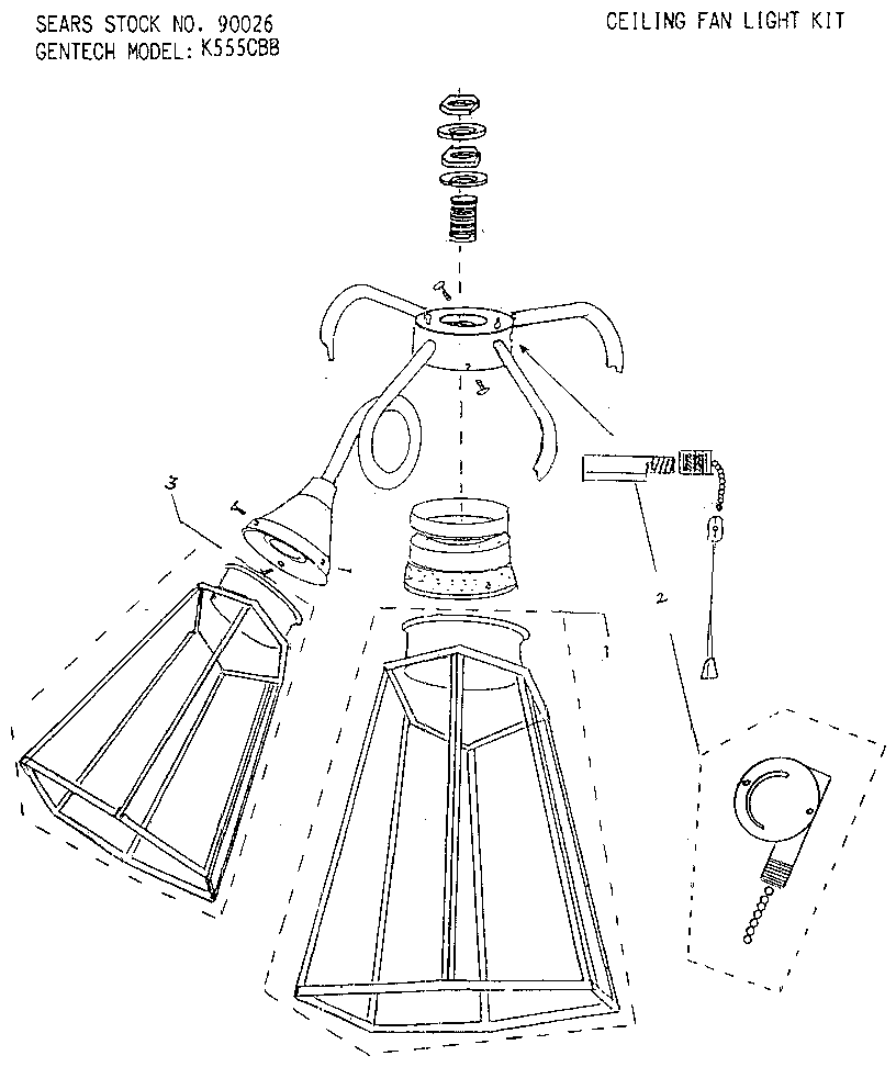 Ceiling fan light kit