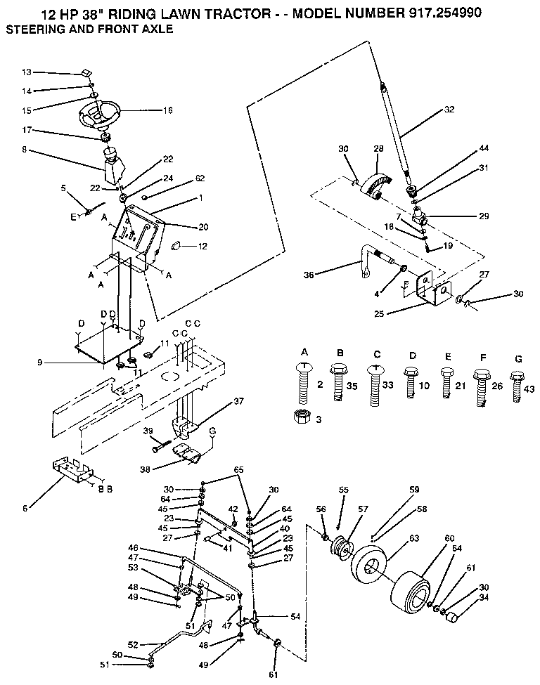 Steering and front axle