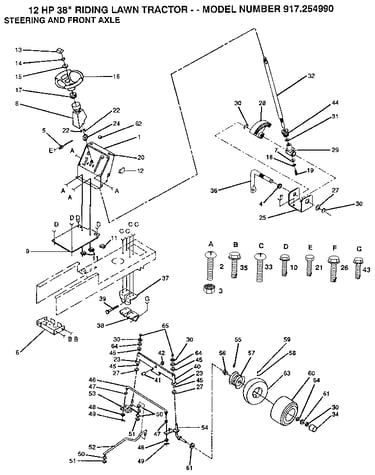 Steering and front axle