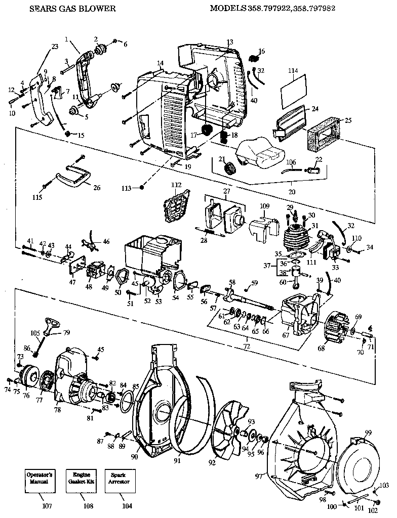 SEARS GAS BLOWER