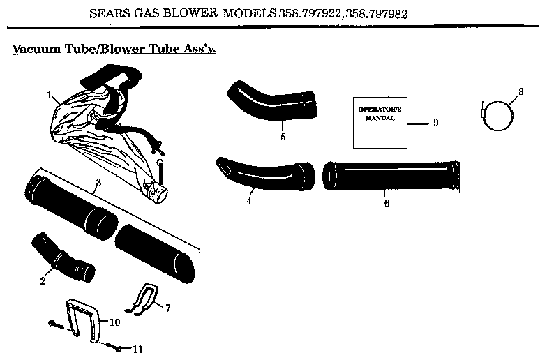 VACUUM TUBE/BLOWER TUBE ASS'Y.