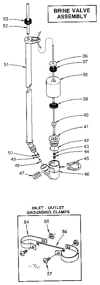 Brine valve assembly