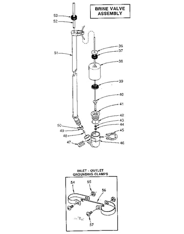 Brine valve assembly
