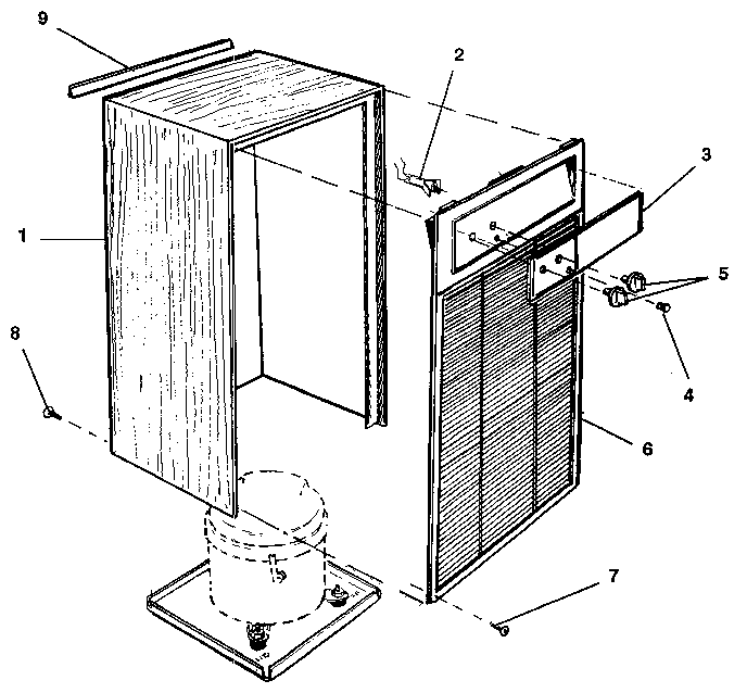 Cabinet and front panel