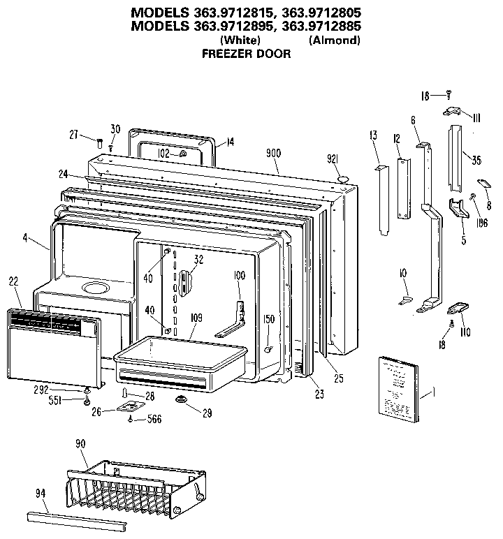 FREEZER DOOR