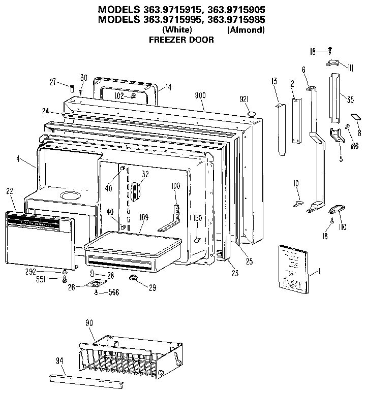 FREEZER DOOR