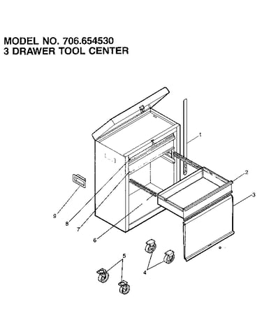 3 drawer tool center