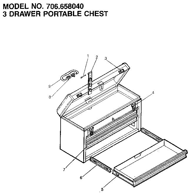 3 drawer portable chest