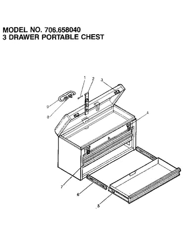 3 drawer portable chest