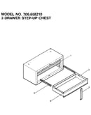 3 drawer step-up chest