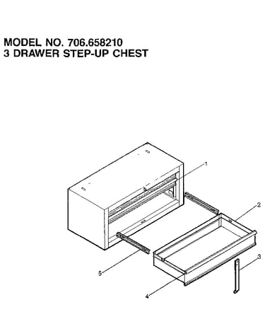 3 drawer step-up chest