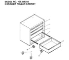 Craftsman 706658340 5 drawer roller cabinet diagram