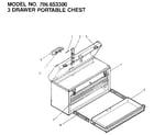 Craftsman 706653300 3 drawer portable chest diagram