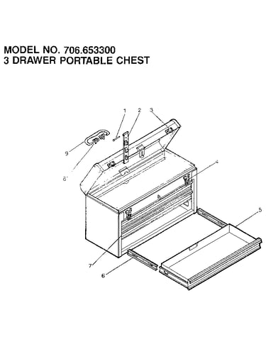 3 drawer portable chest