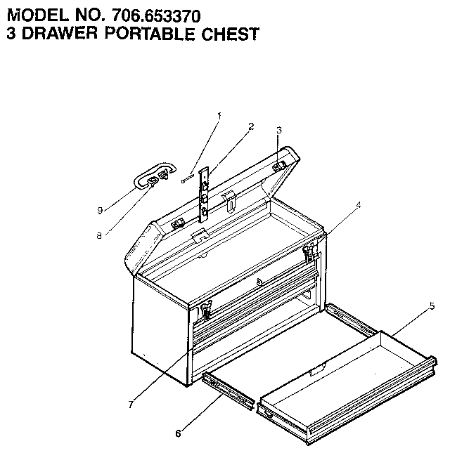 3 drawer portable chest