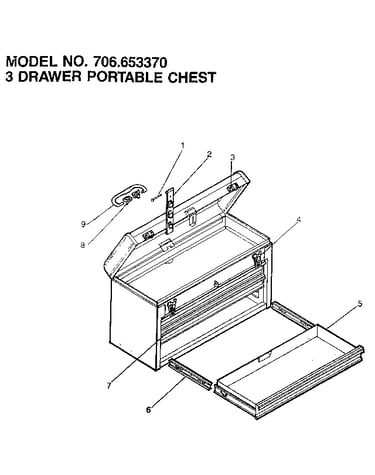 3 drawer portable chest