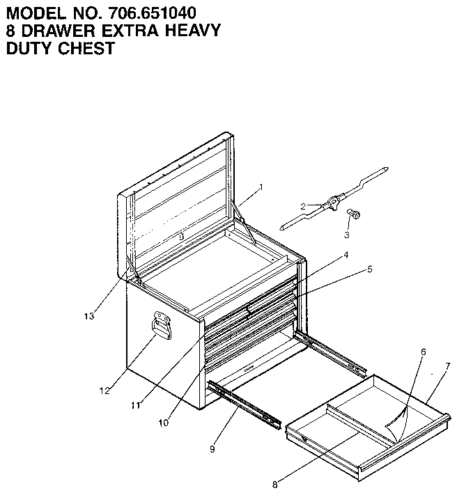 8 drawer extra heavy duty chest