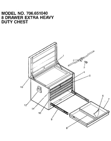 8 drawer extra heavy duty chest