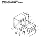 Craftsman 706650520 3 drawer roller cabinet diagram