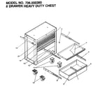 Craftsman 706650380 8 drawer heavy duty chest diagram