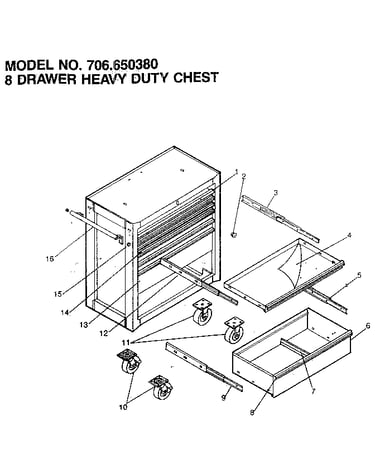 8 drawer heavy duty chest